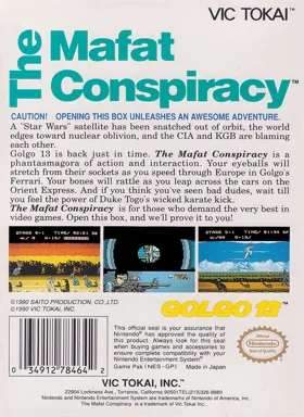 Mafat Conspiracy, The (USA) box cover back